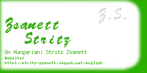 zsanett stritz business card